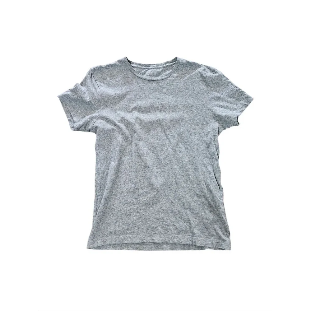 J. Crew Heathered Grey Essentials Tee S 100% Cotton Minimalist Basic Shirt